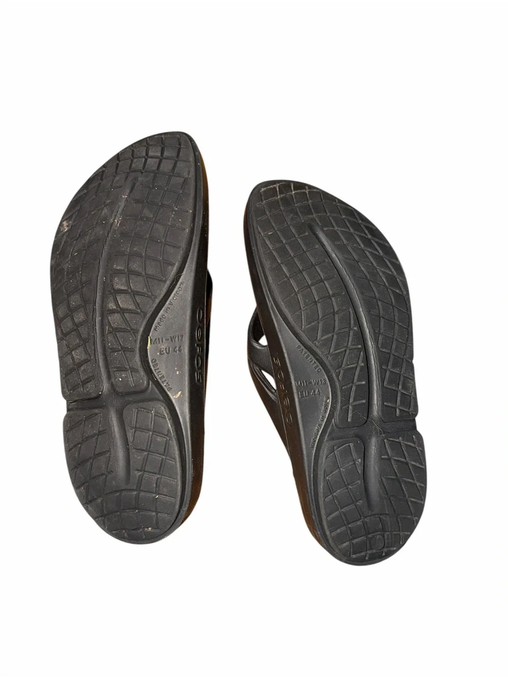 Oofos Men’s Black OOahh Sport Thong Sandals Size 11